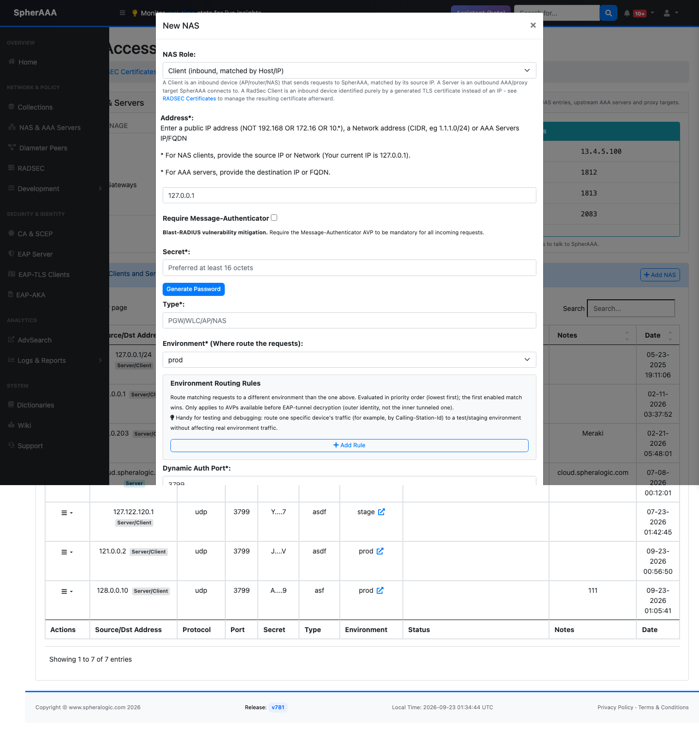 NAS Role selector